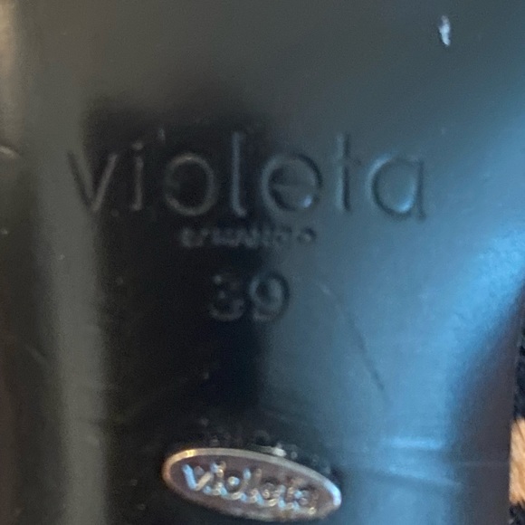 Violeta Womens Ankle Boots w Cheetah Cowhide / Side Zipper/Medium Heel /Size 8 - Picture 9 of 11